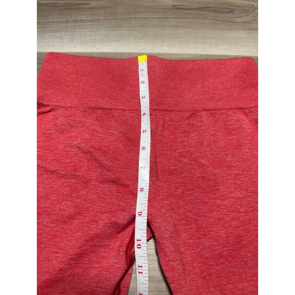 Gymshark Vital Seamless Leggings Womens Small Red Marl High Waisted Yoga Gym - Picture 7 of 7
